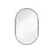 Hello Honey® 35.5" Matte Black Metal Framed Oval Wall Mirror with Balls